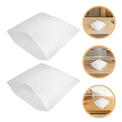 White EPE Foam Pouches Set Of 25 For Shipping Fragile Items And Glassware, Shockproof Cushion Bags, displayed on wooden surfaces