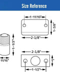 Size reference for 2 Pack Ball Spring Closet Door Catch Replacement For French Doors And Cabinets with dimensions labeled
