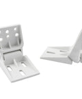 2 Pack Freezer Display Cabinet Hinges, Beefy ABS Plastic, 6-Hole Folding Door Hardware, 5.04 x 2.09 Inches Mount