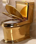 Show Stopping Gold One Piece Toilet Featuring Silently Smooth Dual Flush Siphon And Insane 360 Degree Spiral Vortex Wash For Beast Mode Cleaning In Modern Home Bathrooms.