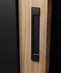 Self-Adhesive Edge Fingerpull Door Handle Set 2 Pack Black Screwless Peel And Stick Installation On Glass Wood Metal Plastic