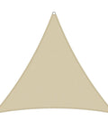 Beige Triangle Sun Shade Sail 6x6x6 Heavy Duty Canopy UV Block Air Permeable HDPE Shade Cloth, front view