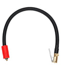 Premium Flexible Silicone Tire Inflator Extension Hose 40cm With Quick Clamp Chuck For Cars Motorcycles Bikes No Sweat Roadside Help Easy Reach Tight Spots Essential Garage Tool Game Changing Auto Repair Gear You Need Right Away black hose with red connector and clamp chuck
