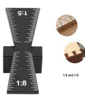 Heavy Duty Aluminum Alloy Dovetail Marking Gauge And Woodworking Scriber Ruler with 1:5 and 1:8 scale etchings.
