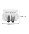 Caster Wheels Replacement for Furniture and Cabinets, Silent Mobility in clear plastic, 1.38in diameter, 1.18in height.