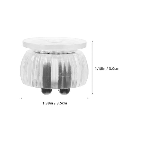 Swivel Caster Wheels Replacement for Furniture and Dresser Drawer, 1.38in size, clear material, suitable for cabinets.