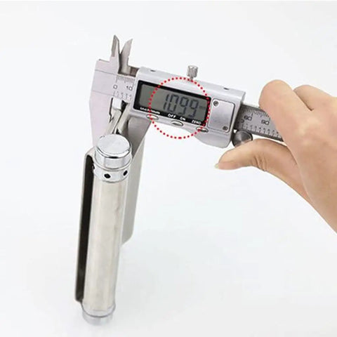 Heavy Duty Stainless Steel Two Way Spring Hinge For Doors And Fences In 3 Inch 4 Inch Or 5 Inch Sizes measured with caliper
