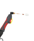 Plasma Cutter Torch PT 31 Air Plasma Cutting Gun With M161.5 Brass 2 Pin Connectors; flexible neck and components visible