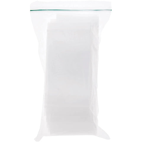 3 By 5 Inch Zipper Reclosable Bags 8 Mil Thick Clear Plastic Storage Pack Of 100 For Snacks Small Parts Crafts And Organization FDA Food Safe LDPE Durable Puncture Resistant Seal front view