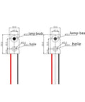 Diagram of 5 Pairs DC 5V Infrared Beam Sensor Detector For IR Break LED Counting Module showing measurements and connections