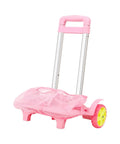 Foldable Aluminum Trolley Cart Hand Truck With Ergonomic Handle, Removable Frame, Easy Fold Design, Lightweight Backpack Carrier For Books And Gear, Pink, 330 x 900 mm