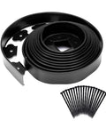 2 Inch Tall Landscape Edging Kit With 20 Ft Coil And 20 Spikes For Lawn Garden Borders Durable Black Plastic Edging