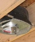 One Hour UL Fire Rated Recessed Light Cover Black For Solid Wood Joists Open Web Trusses Or I Joists Up To 16 Inch On Center Easy Screwless Installation Flexible Fit Around Obstructions IC Fixture Compatible installed between joists