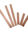 Two Twelve Inch Copper Flat Bars One Eighth Inch Thick One Inch Wide 99.98 Percent Pure C110 Copper For Electrical Connectors DIY Projects Electroplating And Crafting High Conductivity Bar Set displayed in various angles.