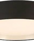 Orme 20 Inch Flush Mount LED Ceiling Light Dimmable Fixture For Living Room Bedroom Hallway Black Exterior With Brushed Nickel Interior Ultra Sleek Modern Close To Ceiling Design Energy Efficient Accent Lighting