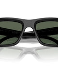 Kid Sized Warren Rectangular Sunglasses Black Frame Dark Green Lenses 49 Millimeter XX Small For Narrow Faces Durable Lightweight Frame UV 400 Protection And All Day Comfort