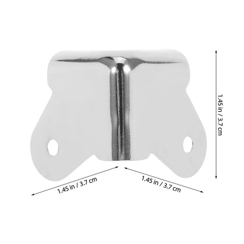 12 Pieces Metal Speaker Cabinet Corner Guards 1.57 Inch Silver Edge Protectors With Screw Holes For Amplifier Cabinets Easy Install Nonslip Durable Metal