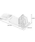 Clear Plastic Shelf Supports Locking Pins Set Of 60 For Cabinets And Shelves, Transparent peg with dimensions
