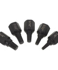 Cool 5 Piece Black Carbon Steel Screw Extractor Set With Spiral Flute Bits Ranging From One Eighth To One Quarter Inch For Tough Auto Home And Electronic Repair Jobs That Just Break Loose Like A Pro, 5 black extractors