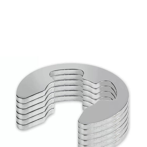 100 Pcs Stainless Steel E Clip Circlip Assorted Set For Internal And External Snap Rings M10 10mm Inner Diameter 1mm Thick