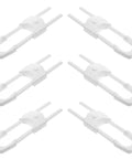 6 Piece White Childproof Cabinet Locks For Babies Easy Install No Drill Plastic Safety Locks For Kitchen Cabinets And Drawers