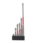 Top Tier 6 Pcs Alloy Steel Screwdriver Bits Set With Magnetic Cross Head Buffer Design For Furniture Auto And Electrical Repair Jobs, six bits on display