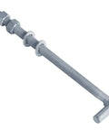 4 Pack 11 Inch J Bolt Gate Hinges With Five Eighths Inch Threaded 11 Stud For Cattle Corrals And Chain Link Fences Galvanized Steel With Washers And Nuts
