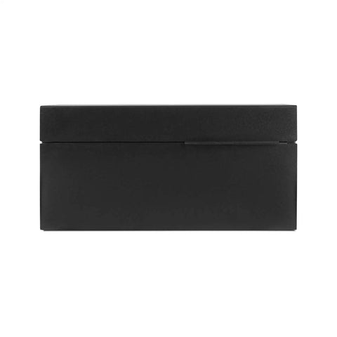 Modern Wall Mounted Mailbox Black For Home Outdoor Use With Rust Resistant Steel Build Sleek Mailbox Design, front view