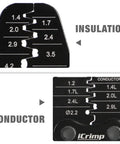 Separate conductor and insulation dies of Open Barrel Terminal Crimp Tool For AWG 30 14 Contacts, Works With JST Molex TE HRS Connectors