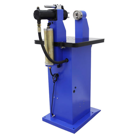 110V Horizontal Dual-Head Hydraulic Brake Shoe Riveting Machine For Auto Brake Pads Repair, Dual Rivet Heads Operate At Once, Fast And Efficient Pro Grade Truck Brake Material Replacement, Requires Air Compressor, No Power Plug Included