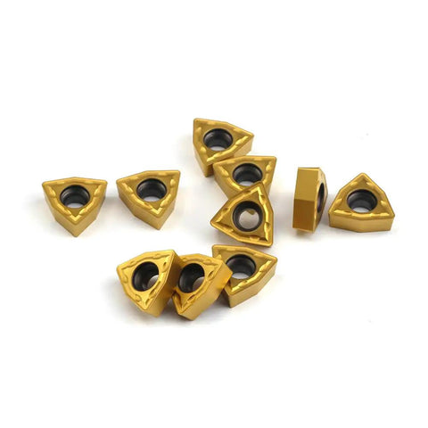 Pro Grade Carbide Turning Inserts WCMT06T304 WCMT32.51 Diamond 55 Degree Chipbreaker For CNC Lathe Turning, 10 Pack