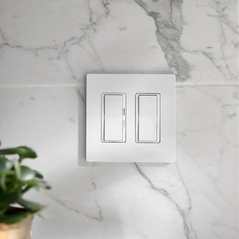Caseta Smart Claro 3 Way Accessory Switch Pair With Diva Dimmer Or Claro Smart Switch Not For Standalone Use