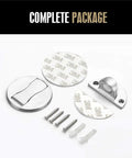 Magnetic Door Stop Set 304 Stainless Steel Brushed Silver No Drill Adhesive Mount With 3M Tape Wall Protector For Office And Home Doors Easy Install
