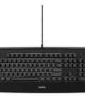 Heavy Duty Kvm Remote Console With Crisp Integrated Keyboard And Plug And Play Usb Interface Built For Busy Server Racks And Serious Datacenter Hustle Daily, black cable keyboard top view.