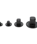 Ultra Compact 4 Piece Low Profile Socket Adapter Set For Auto Repair And DIY Tunes, black steel socket adapters in four sizes