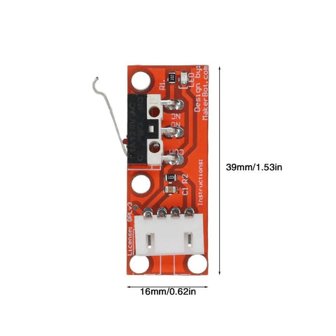 Endstop Limit Switch For 3D Printer And CNC With 70Cm 27.6In 22Awg Cable RAMPS 1.4 Arduino Mega Compatible, top view