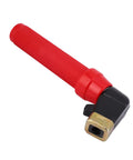 Heavy Duty 400-500A Welding Electrode Holder With Pure Copper Nozzle and Rock Solid Handle angled view with ergonomic grip.