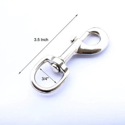 Built Like A Tank Heavy Duty Swivel Snap Hooks 4 Pack 3.5 Inch Nickel Plated Eye Bolt Clip with 3/4 inch swivel bore