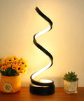 Dope 12W LED Table Lamp With Dimmable Spiral Design And 3 Color Modes Bedside Desk Light for Bedroom Living Room Office