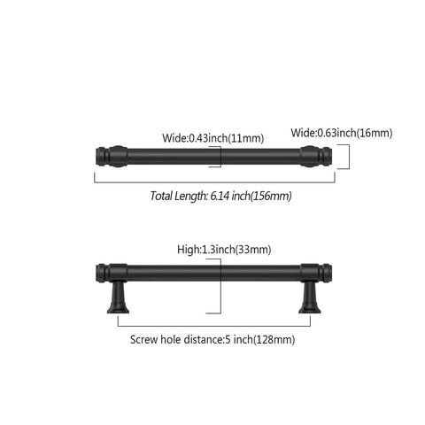 Score These Knockout Matte Black Cabinet Pulls And Drawer Handles For Updating Your Kitchen Or Bath Setup With Dependable Five Inch Center Spacing For Easy Install, 5 inch screw hole distance, zinc alloy