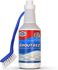 Grout And Tile Cleaner With Handheld Brush, 32 Oz Heavy Duty Stain Remover For Ceramic And Porcelain Surfaces Bottle