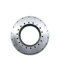 Precision YRT100 Rotary Table Bearing 100 X 185 X 38mm steel design showing smooth surface and mounting holes for CNC applications