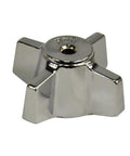 Close-up of chrome handle from 3-Handle Bath Tub And Shower Trim Kit For Sterling Faucets In Chrome, for DIY remodel.