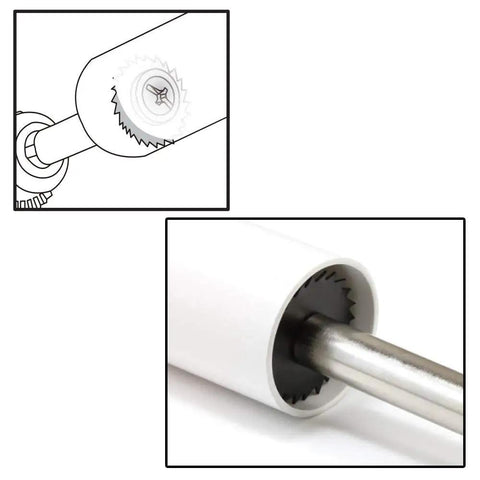 Internal Plastic Pipe Cutter For Power Drill, Cuts 1-1/4 Inch Or Larger Plastic Pipe With Hardened Steel Saw Tooth Blade, Rust Resistant Chrome Plated Finish, Flush Cut Design, Quick Attach Tool For DIY Plumbing