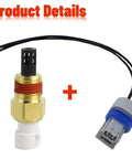 Direct Bolt On Intake Air And Coolant Temperature Sensor With Pigtail Harness For Buick Century Electra Reatta OEM 25036751 Replacement showing sensor and wiring.