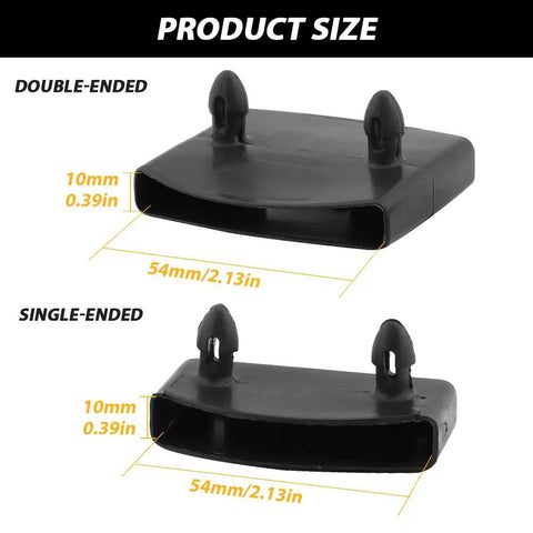 20 Piece Set Of Heavy Duty Plastic Replacement Bed Slat Caps 54X10Mm Durable Pp Retainer Clips for center support rails and side frames.