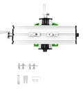 Mini Multifunctional Metal Lathe Machine With Adjustable Cross Slide Compound Table top view showing precision controls and components.