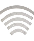 Top Shelf Round Corner Radius Templates And Router Radius Jigs For Woodwork Include Five Durable Plastic Arc Cutters in R100 R150 R200 R250 R300 sizes.
