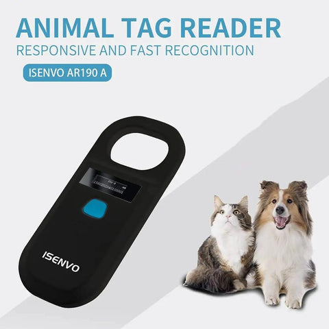Rechargeable Pet Microchip Scanner RFID EMID Reader 134 2kHz And 125kHz, with one-button scan, near dog and cat.