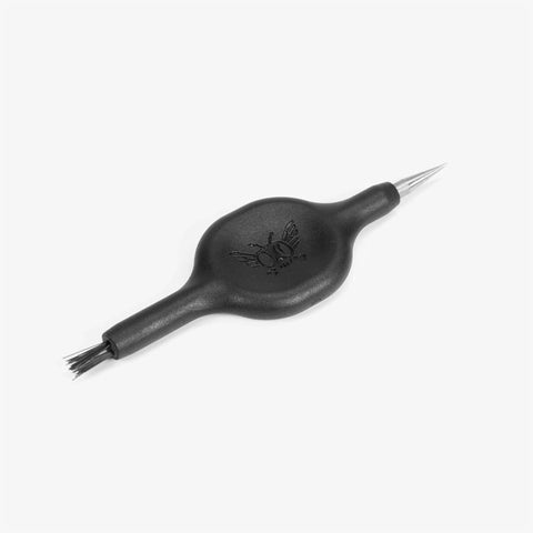 Close-up of PickPuck tool from All In One Knife Care Kit For EDC Enthusiasts With Knife Lube Threadlocker PickPuck Tool PVC Pouch.
